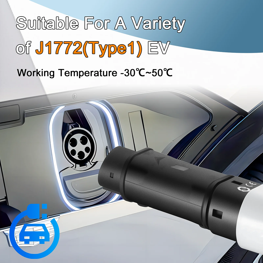 EV Adapter IEC 62196 Type 2 to Type 1 J1772 32A EVSE Charger Connector Electric Vehicle Cars Charging Converters