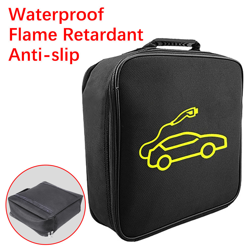 Bolsa de transporte para guardar cables de carga de vehículos eléctricos, enchufes y tomas de corriente, contenedor impermeable e ignífugo.