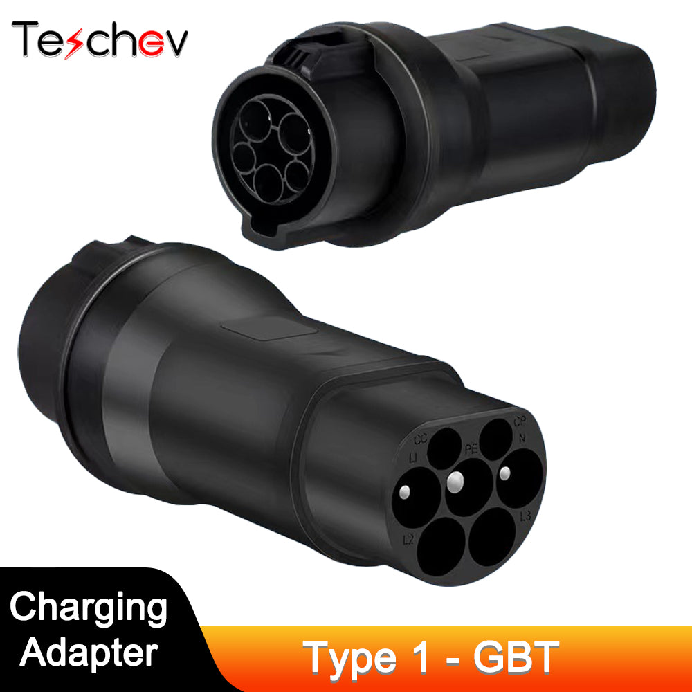 Adaptador de cargador EV tipo 1 a GBT de 32 A, conector hembra tipo 1 a conector macho GBT para vehículos eléctricos de marca china.