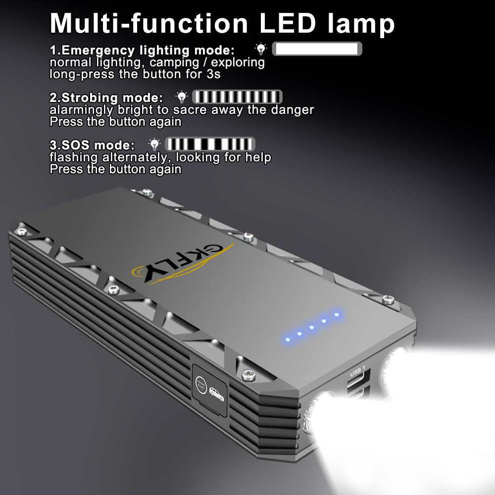GKFLY XMEMAX 6000A Car Jump Starter Emergency Rescue Power Supply