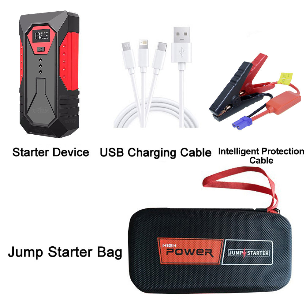 GKFLY M43 Portable Car Jump Starter 18000mAh Power Bank Car Booster Charger 12V Starting Device Petrol Diesel Car Emergency Booster
