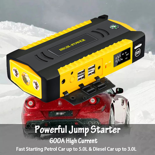GKFLYJS-19 16000mAh Car Jump Starter Power Bank Car Battery Booster Charger 12V Starting Device Petrol Diesel Car Starter Buster