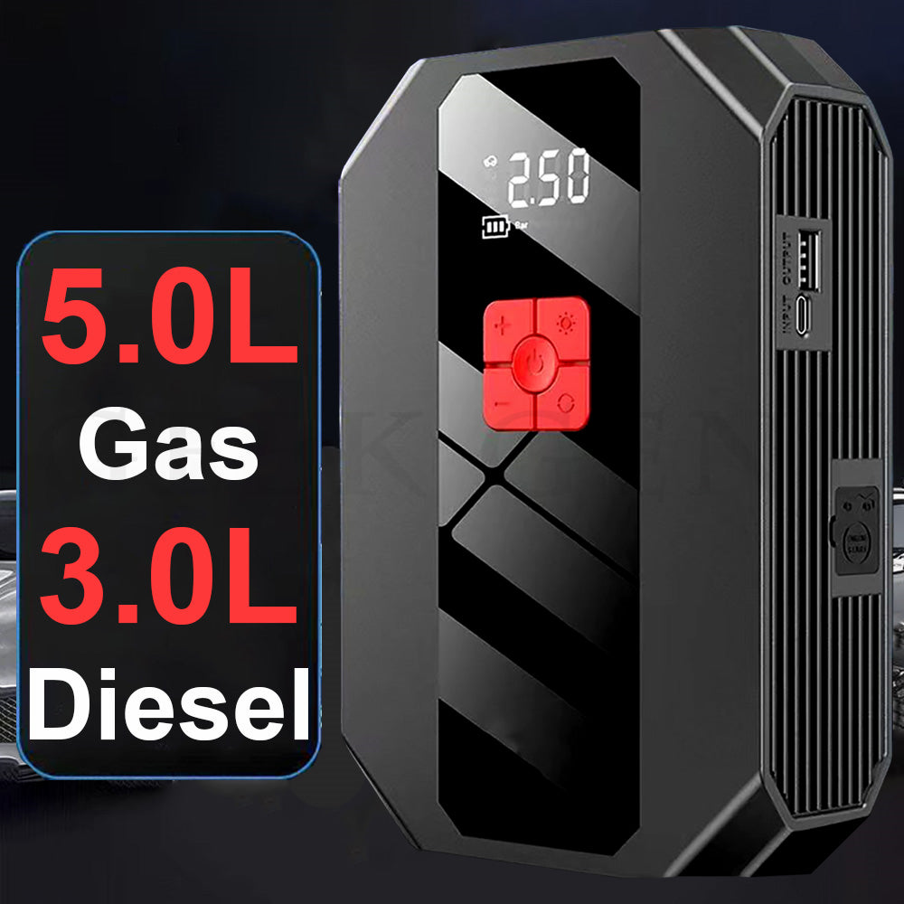 2000A Car Jump Starter Portable 26800mAh Power Bank 150 PSi Air Compressor