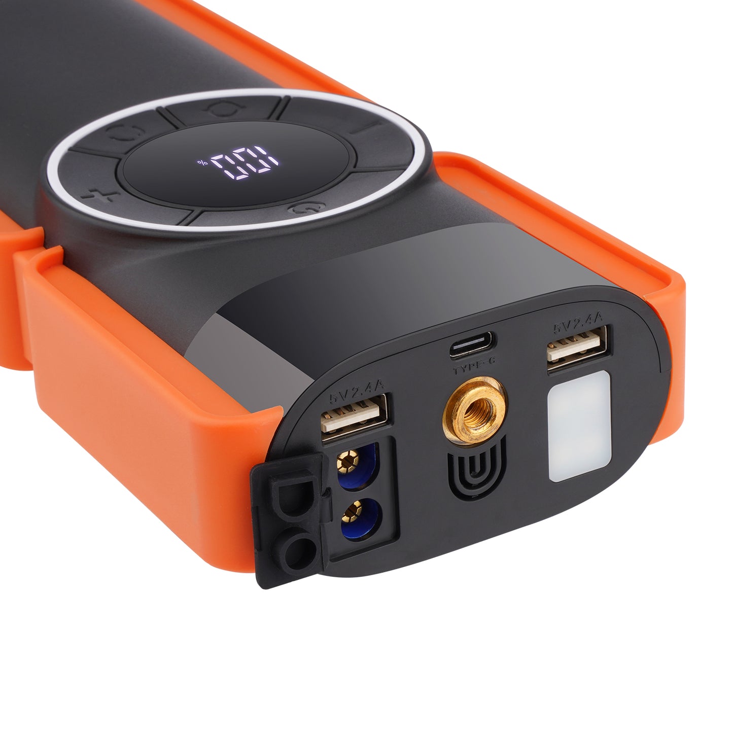 GKFLY TURBO Jump Starter 4 in 1 Pump Air Compressor 2000A Power Bank 12V Digital Tire Inflator 150PSI Emergency Battery Booster