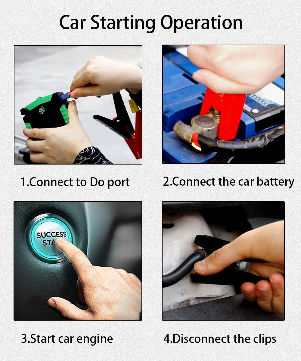 GKFLYJS-19 16000mAh Car Jump Starter Power Bank Car Battery Booster Charger 12V Starting Device Petrol Diesel Car Starter Buster