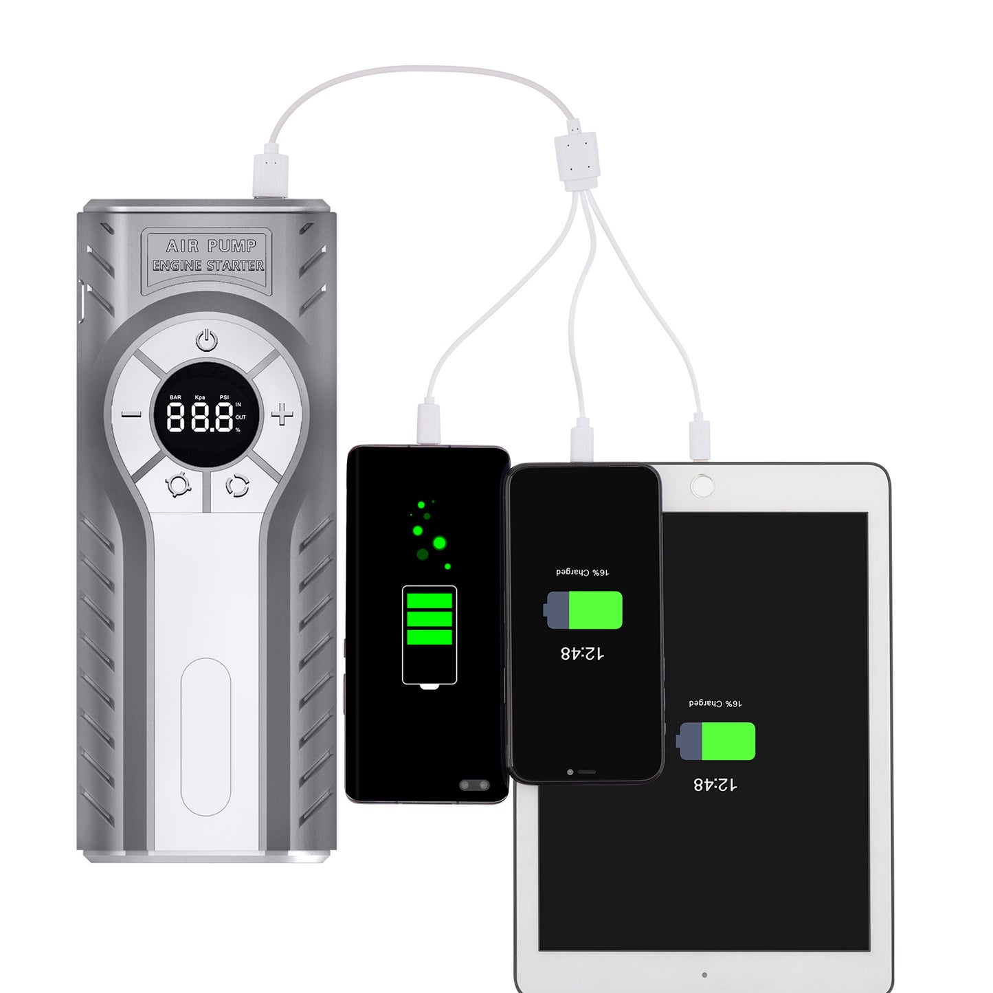 GKFLY 4000A Car Jump Starter with Air Compressor