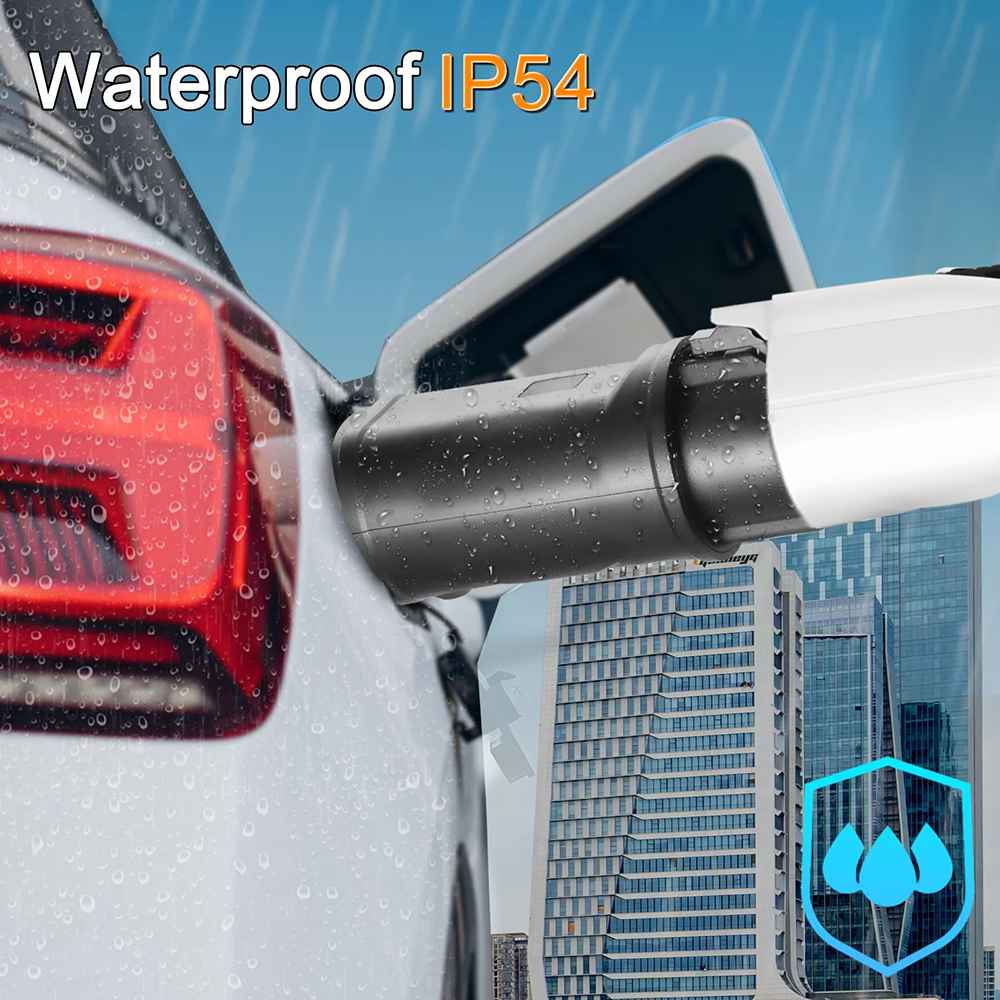 Teschev EVSE Adaptor 16A 32A Electric Vehicle Car EV Charger Connector SAE J1772 Socket Type 1 To Type 2 EV Adapter Socket