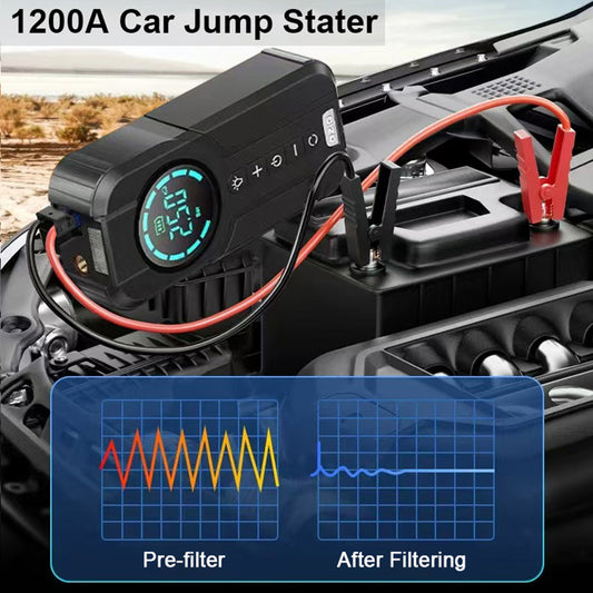 GKFLY 1200A Car Jump Starter Multi-Function Air Compressor