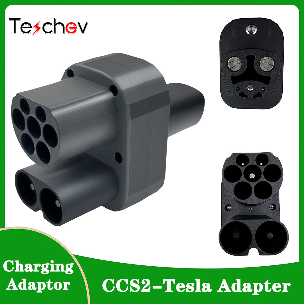 Teschev CCS2 to Tesla EV Charging Adapter 250A CCS2 Combo for Tesla Convertor for Car Charger CCS2 Tesla Adapter