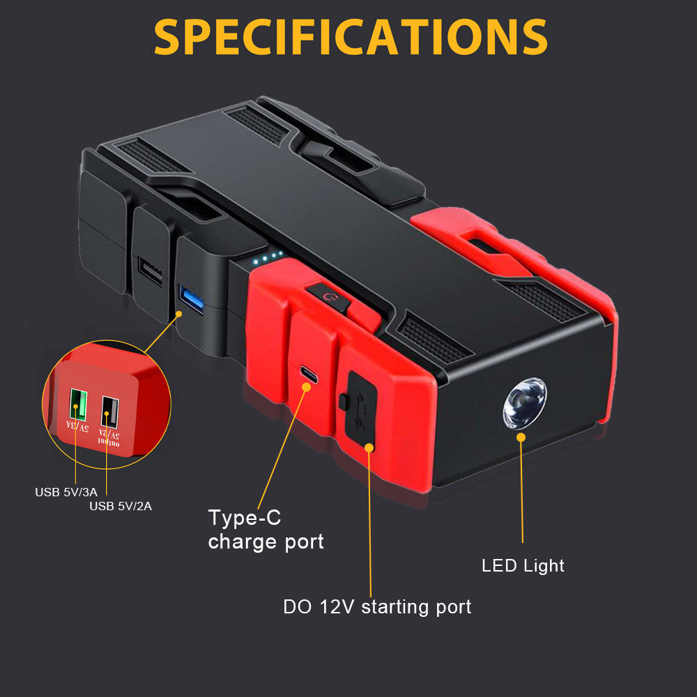 New 1200A Car Jump Starter Portable Power Bank