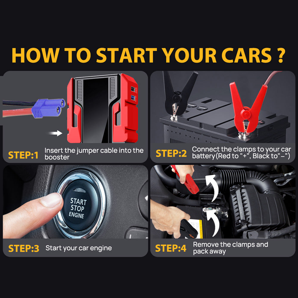 New 1200A Car Jump Starter Portable Power Bank