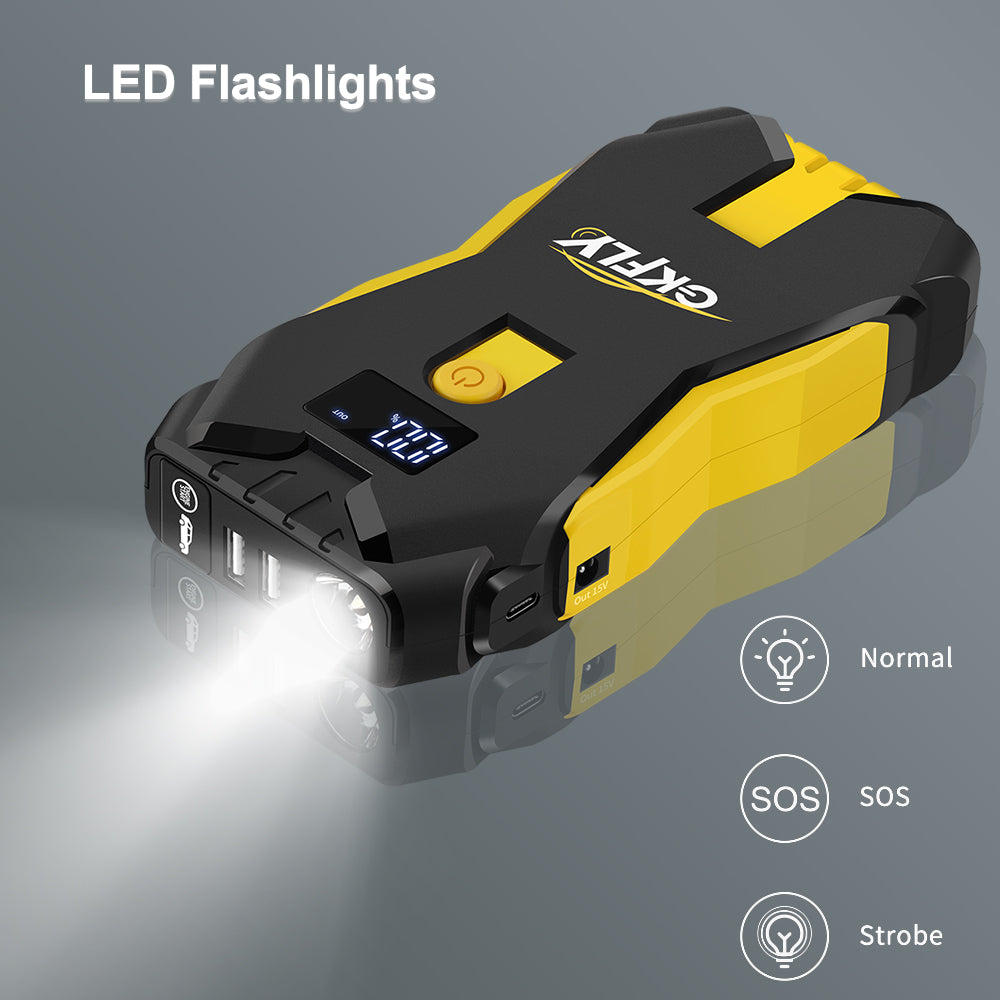 GKFLY RATEL Car Jump Starter Portable 12V Petrol Diesel Starting Device Cables Portable Power Bank 2000A Car Battery Charger Buster