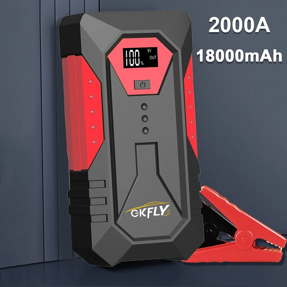 GKFLY M43 Portable Car Jump Starter 18000mAh Power Bank Car Booster Charger 12V Starting Device Petrol Diesel Car Emergency Booster