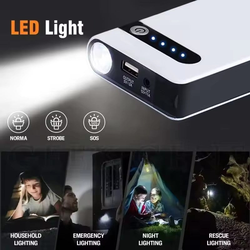 GKFLY JS-08 12V Portable Car Jump Starter 12000mAh Auto Battery Booster Charger Car Emergency Booster 800A Power Bank Starting Device