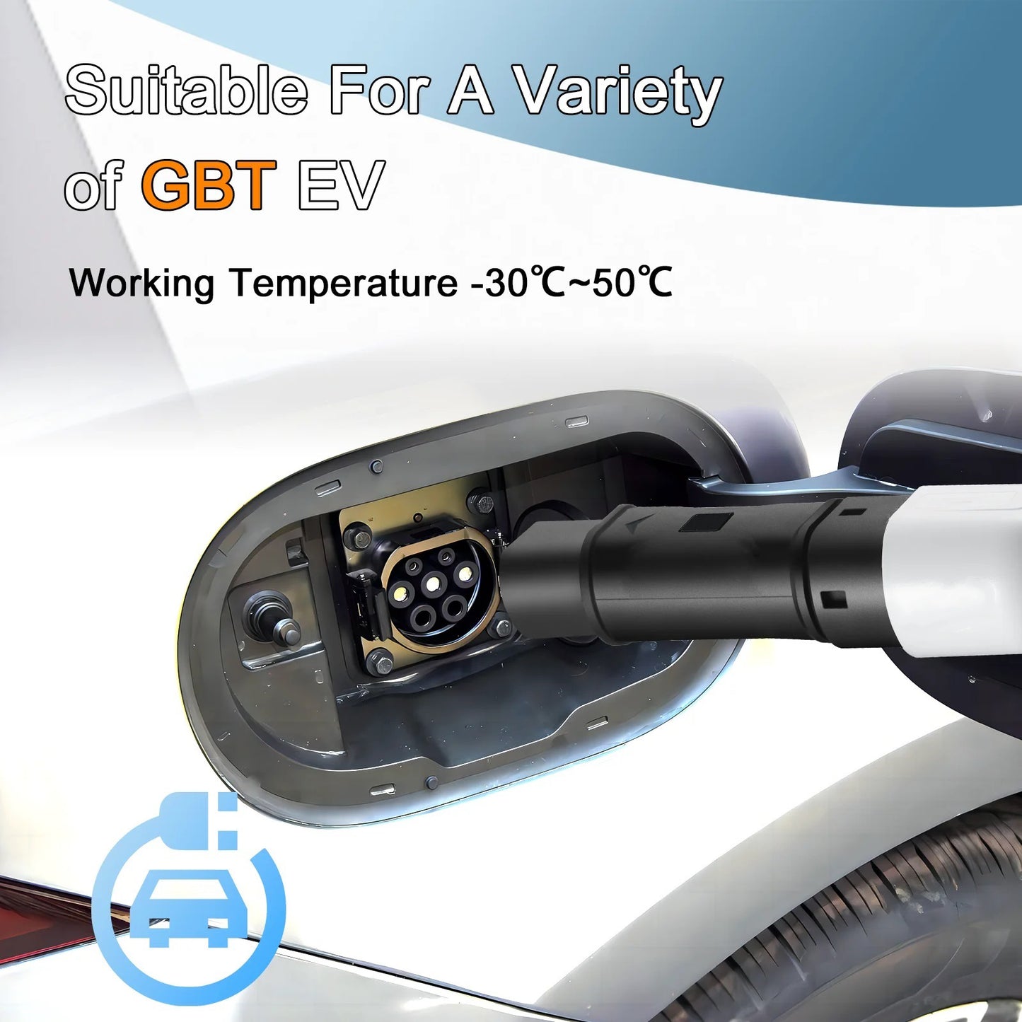 Teschev GBT to Type 2 EV Charger Adaptor IEC 62196 To GB China Standard EV Charger Converter Adapter 16A 32A for EVSE Charging