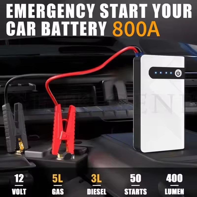 GKFLY JS-08 12V Portable Car Jump Starter 12000mAh Auto Battery Booster Charger Car Emergency Booster 800A Power Bank Starting Device