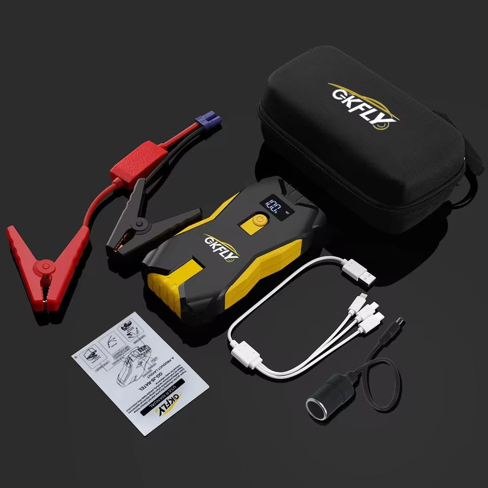 GKFLY RATEL Car Jump Starter Portable 12V Petrol Diesel Starting Device Cables Portable Power Bank 2000A Car Battery Charger Buster