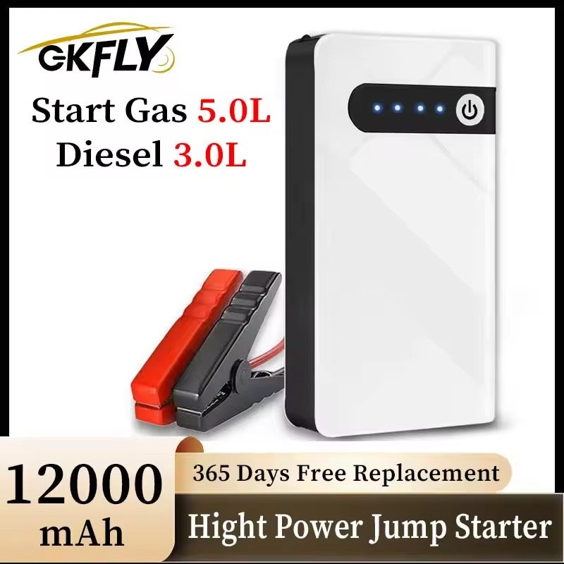 GKFLY JS-08 12V Portable Car Jump Starter 12000mAh Auto Battery Booster Charger Car Emergency Booster 800A Power Bank Starting Device