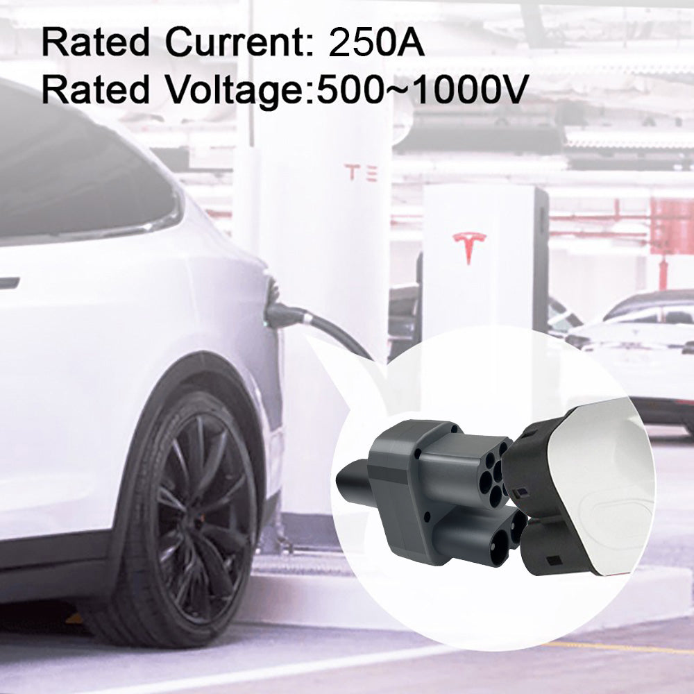 Teschev CCS2 to Tesla EV Charging Adapter 250A CCS2 Combo for Tesla Convertor for Car Charger CCS2 Tesla Adapter