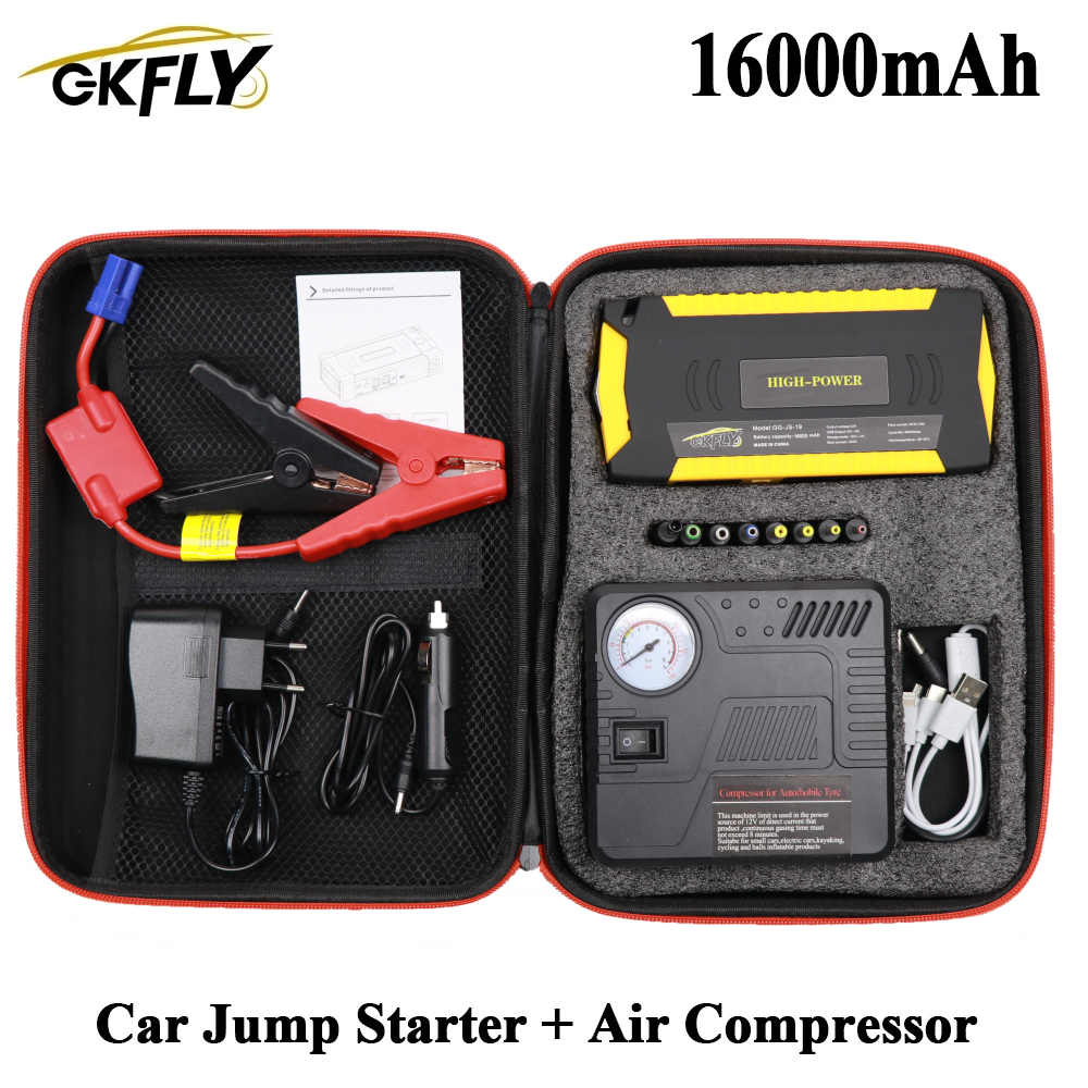 GKFLY Super Power Starting Device 12V 600A Car Jump Starter Air